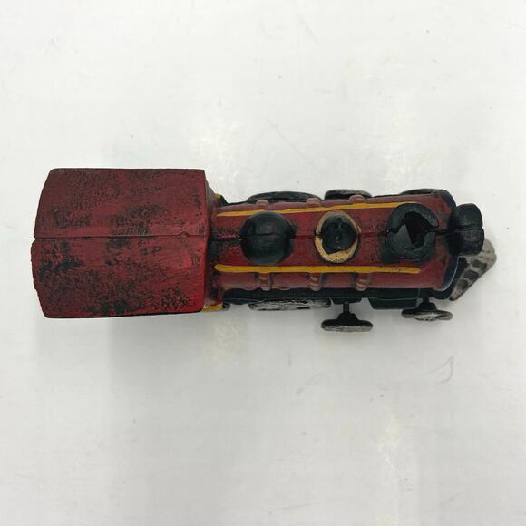 Vintage Cast Iron Toy Red/Black Train Steam Engine Locomotive 9"x2.5" - Picture 11 of 13